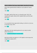 Electric Vehicles Final Exam Study Guide&colon; Questions & Answers&colon; Latest Updated Solution
