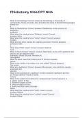 Phlebotomy NHA&sol;CPT NHA EXAM WITH 100&percnt; CORRECT  ANSWERS 2025