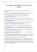 Principles of Real Estate 2 New Version Exam