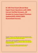  EC 305 Final Exam&vert;Brand New Expert Exam Questions with 100&percnt; Correct Verified Answers&comma; All Graded A&plus;&vert;Latest Expert Premium Update&lpar;2025-2026&rpar;&vert;100&percnt; Guaranteed Success&period;