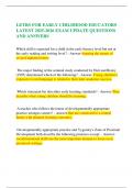  LETRS FOR EARLY CHILDHOOD EDUCATORS LATEST 2025-2026 EXAM UPDATE QUESTIONS AND ANSWERS