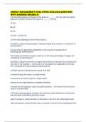 AIRWAY MANAGEMENT FINAL PAPER 2025&sol;2026 QUESTIONS WITH ANSWERS GRADED A&plus;