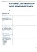 PRJ321 COMPLETE ACTUAL EXAM QUESTIONS  WITH DETAILED VERIFIED ANSWERS &lpar;100&percnt;  CORRECT ANSWERS&rpar; &sol;ALREADY GRADED A&plus;