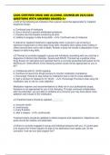 CADC CERTIFIED DRUG AND ALCOHOL COUNSELOR 2025&sol;2026 QUESTIONS WITH ANSWERS GRADED A&plus;