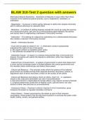 BLAW 310-Test 2 question with answers