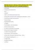 ENPHASE SOLAR PV INSTALLATION CERTIFICATION PAPER 2025&sol;2026 QUESTIONS WITH ANSWERS GRADED A&plus;