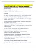 EPPP BIOLOGICAL BASES OF BEHAVIOR PAST TEST PAPERS 2025&sol;2026 QUESTIONS WITH ANSWERS GRADED A&plus;