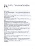 NHA Certified Phlebotomy Technician &lpar;CPT&rpar; exam with 100&percnt; correct answers 2025