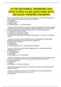 ATI RN MATERNAL NEWBORN 2023 PROCTORED EXAM QUESTIONS WITH DETAILED VERIFIED ANSWERS 