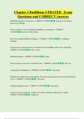 Chapter 4 Buddhism UPDATED   Exam  Questions and CORRECT Answers 