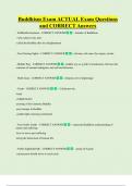 Buddhism Exam ACTUAL Exam Questions  and CORRECT Answers