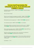 Fortran Good Programming Tips   UPDATED ACTUAL  Exam Questions and  CORRECT Answers