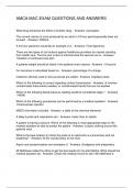 AMCA-MAC EXAM QUESTIONS AND ANSWERS