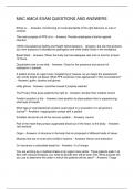 MAC AMCA EXAM QUESTIONS AND ANSWERS