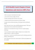 ACE Health Coach Chapter 4 Exam Questions and Answers 100&percnt; Pass