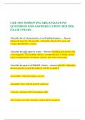 LDR-303S IMPROVING ORGANIZATIONS QUESTIONS AND ANSWERS LATEST 2025-2026 EXAM UPDATE 
