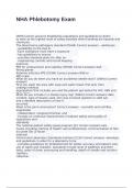 NHA Phlebotomy Exam with 100&percnt; correct answers 2025