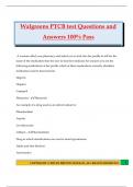Walgreens PTCB test Questions and Answers 100&percnt; Pass