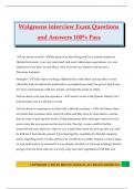 Walgreens interview Exam Questions and Answers 100&percnt; Pass