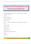Walgreens PTCB Prep Questions with Correct Answers 100&percnt; Pass