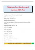  Walgreens Test Questions and Answers 100&percnt; Pass