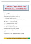 Walgreens Technical Stuff Exam Questions and Answers 100&percnt; Pass