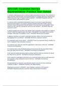 HDI-CSR -Customer Service Representative- Practice Test- Solved 