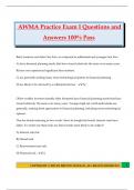 AWMA Practice Exam I Questions and Answers 100&percnt; Pass