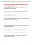 Python for IT Automation &lpar;WGU D522&rpar; Questions and answers Updated RATED A&plus; 
