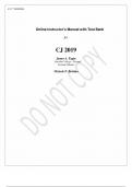 Test Bank and Solutions for CJ 2019 1st Edition by James A&period; Fagin &lpar;All Chapters 1-14&rpar;