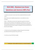 BUS 302L - Business Law Exam Questions and Answers 100&percnt; Pass