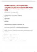 Online Coaching Certification With complete solution Newest RATED A&plus; 100&percnt; PASS