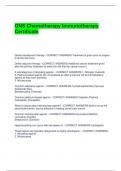 ONS Chemotherapy Immunotherapy  Certificate