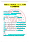 Dental Assisting Texas State Board Exam