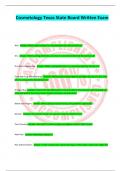 Cosmetology Texas State Board Written Exam