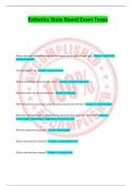 Esthetics State Board Exam Texas