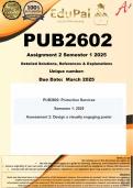 PUB2602 Assignment 2 (5 POSTERS COMPLETE ANSWERS) Semester 1 2025 - DUE April 2025