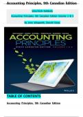 Solution Manual for Accounting Principles Volume 1 & Volume 2&comma; 9th Canadian Edition Jerry J&period; Weygandt&comma; Verified Chapters 1 - 20&comma; Complete Newest Version