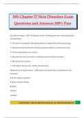 MS Chapter 57 Skin Disorders Exam Questions and Answers 100&percnt; Pass