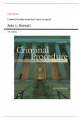 Test Bank - Criminal Procedure&colon; From First Contact to Appeal&comma; 7th edition by John L&period; Worrall&comma; All Chapters Included 