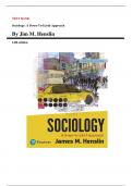 Test Bank - Sociology&colon; A Down-To-Earth Approach&comma; 14th edition by Jim M&period; Henslin&comma; All Chapters 1-15