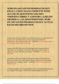 NURS 676 ADVANCED PHARMACOLOGY  FINAL LATEST EXAM COMPLETE WITH  ACCURATE QUESTIONS AND 100&percnt;  VERIFIED CORRECT ANSWERS &vert; ALREADY  GRADED A&plus; &vert; GUARANTEED PASS &vert; NURS  676 ADVANCED PHARMACOLOGY ACTUAL  EXAM 2025 &lbrack;BRAND NEW&rsqb; 