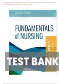 TEST BANK FOR Fundamentals of Nursing&comma; 11th Edition by Patricia A&period; Potter&comma; Anne G&period; Perry&comma; Patricia A&period; Stockert&comma; and Amy Hall ISBN&colon; 9780323810340 COMPLETE GUIDE 100 &percnt; VERIFIED A&plus; GRADE ASSURED&excl;&excl;&excl;&excl;NEW LATEST UPDATE &excl;&excl;&excl;&excl;