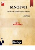 MNO3701 Assignment 1 &lpar;ANSWERS&rpar; Semester 1 2025