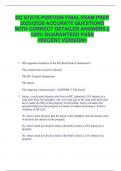 DC STATE PORTION FINAL EXAM PREP  2025&sol;2026 ACCURATE QUESTIONS  WITH CORRECT DETAILED ANSWERS &vert;&vert;  100&percnt; GUARANTEED PASS  <RECENT VERSION> 