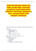 STRAIGHTERLINE MICRO 250  FINAL EXAM PREP 2025&sol;2026  ACCURATE QUESTIONS WITH  CORRECT DETAILED ANSWERS &vert;&vert;  100&percnt; GUARANTEED PASS  <RECENT VERSION> 