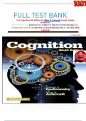 FULL TEST BANK For Cognition 6th Edition by Mark H&period; Ashcraft Latest Update 