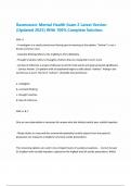 Rasmussen&colon; Mental Health Exam 2 Latest Version &lpar;Updated 2025&rpar; With 100&percnt; Complete Solution