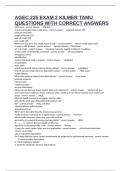 AGEC 235 EXAM 2 KILMER TAMU QUESTIONS WITH CORRECT ANSWERS
