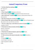 Annual Competency Exam &vert; QUESTIONS AND ANSWERS&vert;ALREADYPASSED &vert;VERIFIED & UPDATED&lpar;2025&sol;2026&rpar;